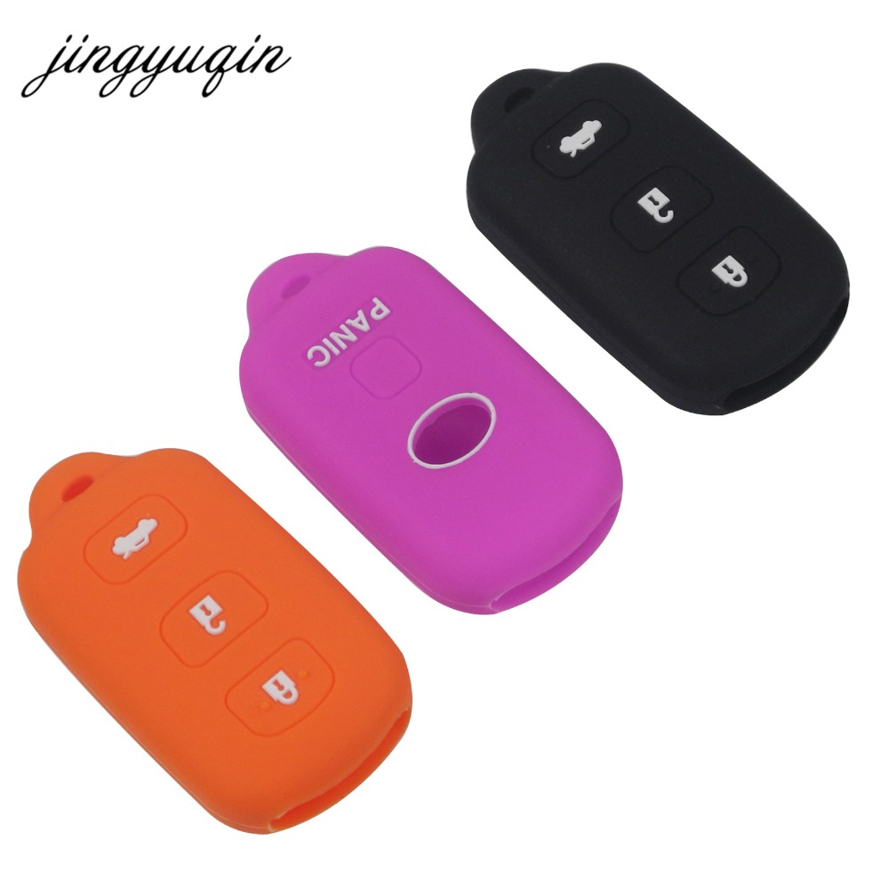 jingyuqin Ÿ į ƹ߷ ڵ Ű FOB ̽ 3 + 1 ư ȣ Ȧ  Ű ׸  Ǻ Ǹ Ŀ/jingyuqin Keyless Entry Remote Skin Silicone Cover for Toyota Camry Aval